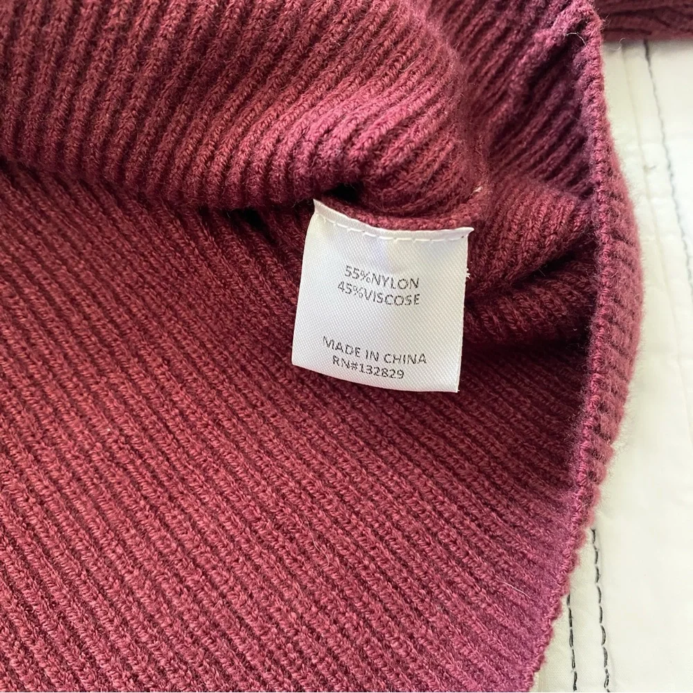 Lovers + Friends Cropped Cutout Twist Sweater in Merlot Dark Red size Small